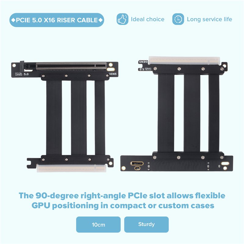 Kabel Ekstensi Riser PCIe 5.0  - Pcie 5.0 Gpu Riser Cable ulasan dan harga
